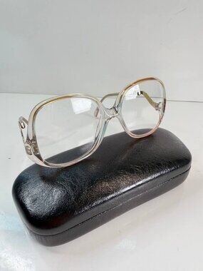 Vintage Luxottica Eyeglasses – Made in Italy – Oversized Frame – With Hard Case